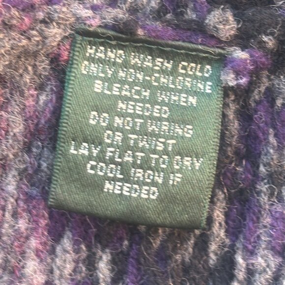 Vintage Lauren Ralph Lauren Lambswool Sweater Vest Small Southwestern Cabin Core - Picture 9 of 10